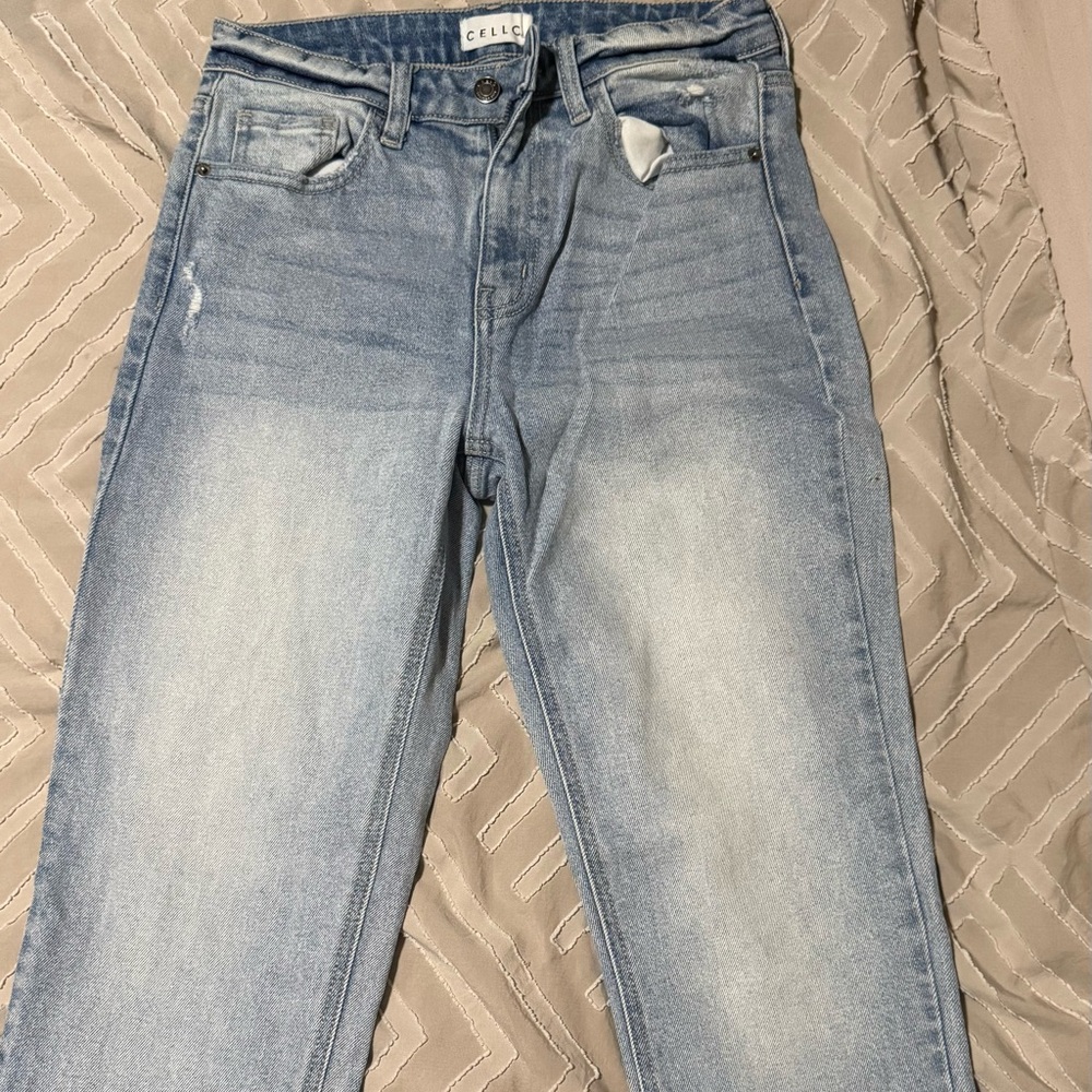 Cello Women's Denim Straight Leg Jeans
